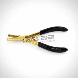 Best Stainless Steel Hair Extension Pliers tool 1-hole Micro Nano beads hair crimper Plier with <b>Rubber</b> Handle Double Spring - Product Image 1