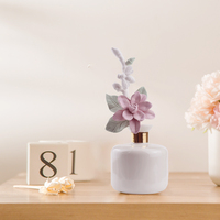 Diffuseur d'arôme de fleurs séchées, accessoire de luxe en céramique, pour aromathérapie, lavande, bâtons en rotin, cadeau de noël,
