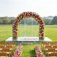MSFAME Plantes et fleurs artificielles, décoration de mariage estivale, arche florale faite à la main, vente chaude pour couloir