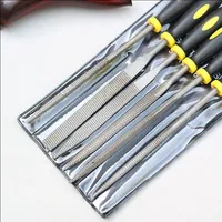 Lot de 6 limes à dégrossir métalliques miniatures à double coupe et à dents larges de 140 mm pour la sculpture sur bois et le travail du bois
