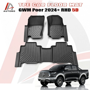 Tapis de sol de voiture 5D toutes saisons en TPE, sur mesure, pour pick-up GWM Poer <span class=keywords><strong>2024</strong></span>+ conduite à droite - Product Image 1