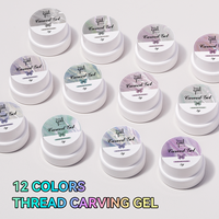 HONEY GIRL Aurora Gel Solide pour Ongles Antiadhésif Extension de Main Gel Sculpté Stéréoscopique 3D pour la Peinture et la Sculpture des Ongles