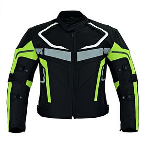 Chaqueta de Motocicleta para Hombre, Manga Larga, Reflectante, con Bloques de Color, Resistente al Viento, de Poliéster y Nailon, Equipo de Protección para Motociclismo, para Todas las Estaciones - Product Image 1