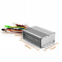 Contrôleur de moteur CC sans balais 350W 36V/48V avec système de freinage électronique EBS, fonction de régulateur de vitesse et bouton d'accélérateur pour vélo