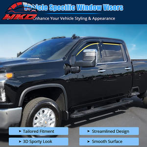 สำหรับเชฟโรเลต ซิลเวอราโด และ จีเอ็มซี เซียร์รา 1500 ครูว์แค็บ ปี 19-26 ชุดบังแดดติดกระจกแบบเทป - Product Image 3