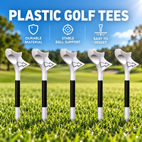Tees de golf en plastique à tête diamantée avec insertion diagonale à 10 degrés, augmente la distance et la vitesse, accessoires de golf à résistance nulle