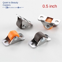 Roue linéaire miniature en nylon de 0,5 pouce (10 mm) avec roulement, petite roue pivotante, poulie pour bibliothèque, rail de tiroir, roue directionnelle