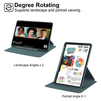 Honor Tablet 9 2024 Housse de protection en silicone TPU transparente ultra-mince avec coque arrière en acrylique rotatif Fente pour stylo Couleur verte