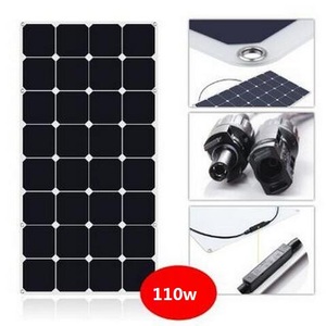 Flexible Solar Panel 100W 120W 150W 180W 200W Flex 23.5% Efficiency IP67 Waterproof Junction Box Black/Blue for <strong>12v</strong> <strong>Battery</strong> - Product Image 2