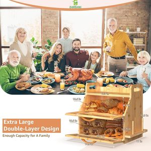 JQ hộp bánh mì cực lớn hộp bánh mì hai lớp cho bánh mì tự làm - Product Image 3