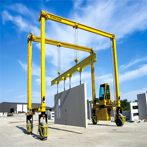 Grúa semieléctrica RTG de 34t, resistente al polvo, de alta eficiencia, para elevación en muelle seco, con motor de control remoto inalámbrico de 17m, para diversos equipos mecánicos. - Product Image 2