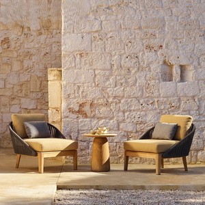 Divano <span class=keywords><strong>da</strong></span> Esterno in Teak e Rattan per <span class=keywords><strong>Giardino</strong></span>, Caffè all'Aperto, Villa, Sala Espositiva, Design Nordico, Combinazione di Divani <span class=keywords><strong>Mobili</strong></span> - Product Image 3