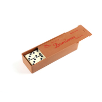 Jeu de dominos personnalisé Double Six Juxing D6-5211P, dominos en plastique colorés, écologiques, jeu éducatif pour toute la famille, tuiles ivoire
