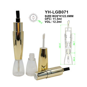 ลิปสติกแบบแท่งสองด้านสีทองใหม่ ดีไซน์ขวดแบบขันเกลียวด้านเดียวที่เป็นเอกลักษณ์ วัสดุพลาสติก ABS/PETG/AS สำหรับบรรจุภัณฑ์ของเหลว - Product Image 2