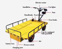 Chariot à plateforme en acier à batterie personnalisable OEM 100 kg, tricycle électrique, camion à quatre roues, outils de magasinage à trois roues