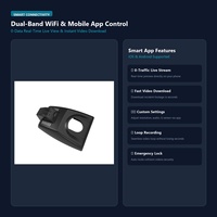 Caméra de tableau de bord dissimulée pour Toyota RAV4 Wildlander version internationale, résolution double 4K 2K, grand angle 170 degrés, contrôle par application Wi-Fi
