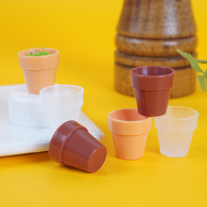 Mini pots de fleurs succulentes en ABS, pots de fleurs miniatures en terre cuite simulés, jouets miniatures DIY, accessoires de scène en colle à la beurre. - Product Image 4