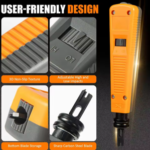 Outil <span class=keywords><strong>de</strong></span> poinçonnage <span class=keywords><strong>de</strong></span> précision premium à 110 lames - pour bloc <span class=keywords><strong>de</strong></span> poinçonnage Ethernet, prise Keystone et réparation <span class=keywords><strong>de</strong></span> câbles réseau - Product Image 5