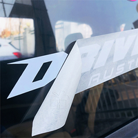 Résistant aux UV résistant aux intempéries fond Transparent vinyle lettre étiquette transfert voiture véhicule décalcomanies autocollants personnalisés Logo découpé