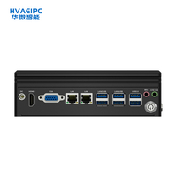 Nouveau HVAEIPC HW-K300 Intel I3 Quad Core 4 Go DDR4 Mini IPC sans ventilateur |   4 ports LAN RS232/485, SSD Linux, faible consommation d'énergie, puissant pour les entreprises