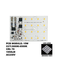 Éclairage extérieur de cour, haute efficacité 130LM/W, série 16H1, 15W, 16 LED SMD2835, AC230V, RA70, PCB LED AL, connecteur 1P