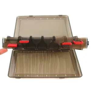 So-Easy Gun color double-sided lure bait fish hook box wooden shrimp box plastic handle fishing tackle box