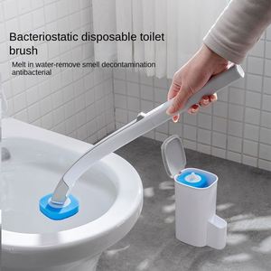 Disposable Plastic Toilet <b>Brush</b> with <b>Long</b> <b>Handle</b> and Strong Detergent No Dead Angle Toilet Cleaning Replacement <b>Brush</b> Head - Product Image 2