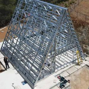 Kit de maison préfabriquée en acier léger en forme de A, unité d'hôtel, kit de construction de maison en acier léger, unité de cabane de <span class=keywords><strong>camping</strong></span> - Product Image 6