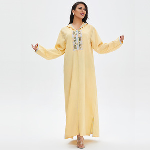 Nuovo Design India abbigliamento moda per donne musulmane maniche lunghe abiti tradizionali ricamati abiti <span class=keywords><strong>etnici</strong></span> per le donne - Product Image 3