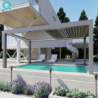 Pergola bioclimatique motorisée en aluminium rétractable pour terrasse extérieure QINGYING