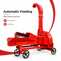 Machine à couper la paille avec alimentation automatique par convoyeur, hacheuse d'ensilage pour l'alimentation du bétail