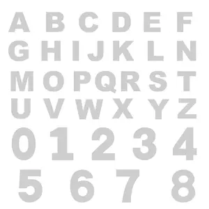 Stencil per torta con alfabeto grande da 4 pollici a 16 pollici Stencil per lettere A-Z e 0-9 modelli di torta con numeri per il compleanno
