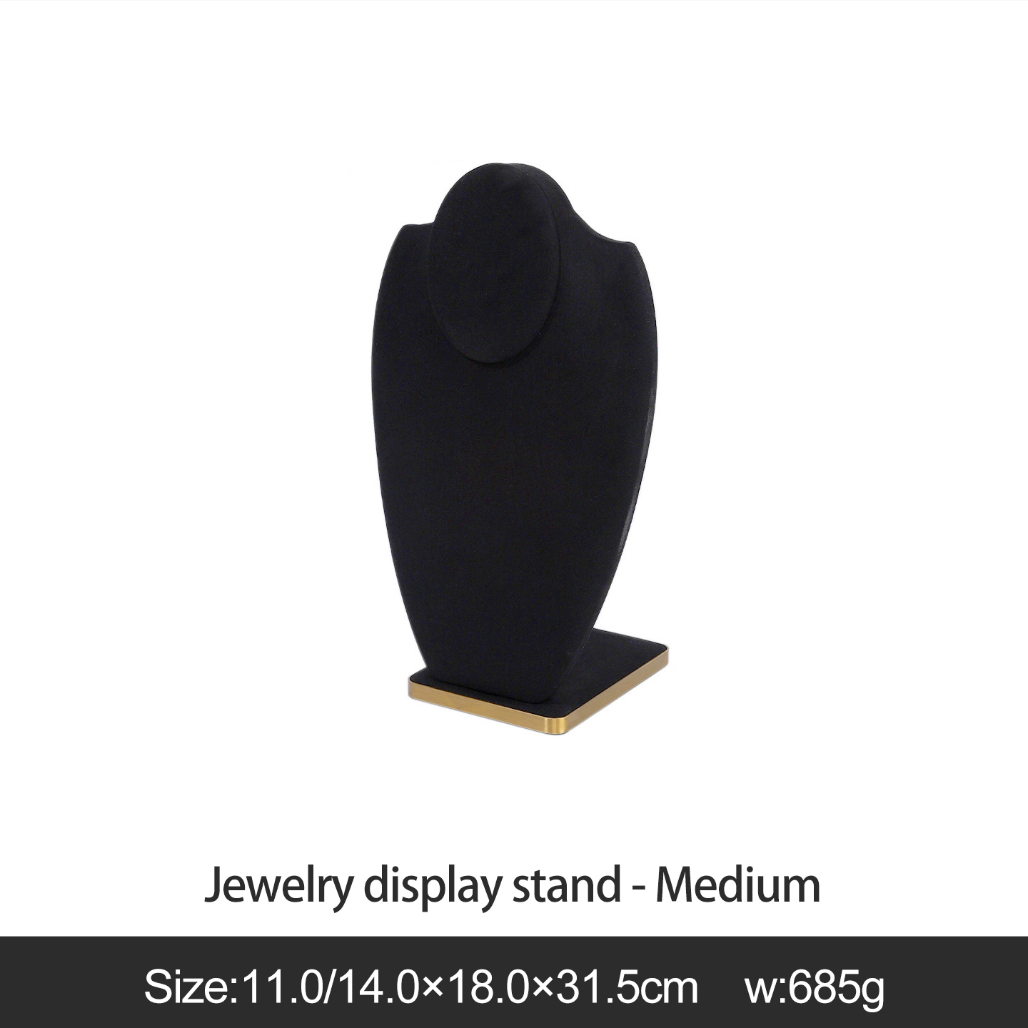 Black jewelry display stand-medium