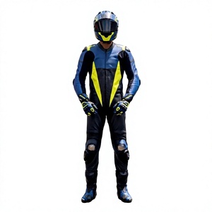 Combinaison de course premium Zuzuki pour homme, 1 pièce, en cuir de vache véritable/cuir de kangourou, style MotoCP, combinaison de course sur circuit, niveau de protection 2 - Product Image 1