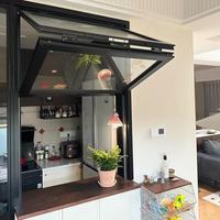 Fenêtre pliante verticale en aluminium à double vitrage pour balcon commercial