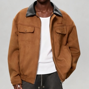 Veste de travail en daim Cleanfit personnalisée, col bicolore, style barn, silhouette courte tendance, fabricant de vestes - Product Image 2