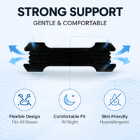 Bandes nasales pour une meilleure respiration, soulagement du ronflement, bande adhésive nasale pour le sport, étiquette privée, OEM, logo personnalisé, approuvé CE MSDS