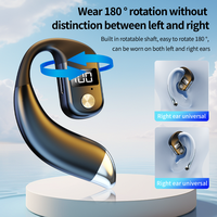 Casque d'écoute mono K26 pour le sport et le bureau, 180 °   Écouteur mains libres rotatif, connectez deux appareils, écouteur sans fil OWS