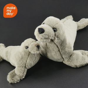 Peluche de phoque réaliste, jouet en peluche animal marin de simulation, coussin doux pour enfants, cadeaux et décoration intérieure - Product Image 2