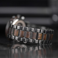 Montre de luxe pour homme en bois de haute qualité, style sport, à quartz, avec pièce de monnaie, excellent cadeau pour la Saint-Valentin