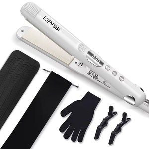 Lisseur de cheveux électrique en céramique, double usage, lissage et bouclage, ions négatifs, contrôle intelligent de la température, portable, pour la maison - Product Image 6
