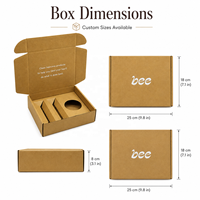 Personnalisé Ondulé Kraft Envoi Cosmétique Bouteille De Parfum Bougie Bocal Emballage Express Papier Expédition Boîtes Postales Pour Emballage