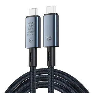 Kabel Usb Tipe C Usb4, 0.5M Tipe C Ke C, Kabel Usb Tipe C, Kabel Usb Tipe C, Usb 4 240W, Kabel Pengisian Cepat Pd, Mendukung 8K 60Hz