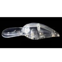 Corps de leurre de pêche vierge en ABS non peint 7,6 cm/8,6 g, blanks de crankbait non peints, leurres de pêche au bar