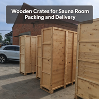 Sauna Tradisional Luar Ruangan - Sauna Persegi Besar untuk 4 Orang dengan Uap Kering Sauna Tradisional Luar Ruangan