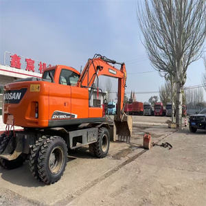 Excavadora de ruedas Doosan de Corea original, excavadora pequeña de 15 toneladas dh150 dh150w dh210, excavadoras usadas en buenas condiciones - Product Image 2