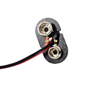 Customized Type 9V <b>Battery</b> Clip with Wire 9V <b>Battery</b> Snap Soft Buckle <b>Battery</b> Holder - Product Image 3