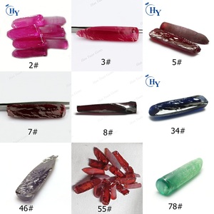 Materia prima sintética 8 # <span class=keywords><strong>Piedra</strong></span> <span class=keywords><strong>preciosa</strong></span> en bruto de rubí creada en laboratorio <span class=keywords><strong>rojo</strong></span> <span class=keywords><strong>oscuro</strong></span> - Product Image 3