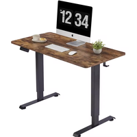 Bureau debout électrique moderne à hauteur réglable avec structure en acier inoxydable, design convertible et extensible pour le bureau à domicile