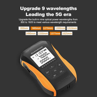 Medidor de Potencia Óptica con Localizador Visual de Fallas (VFL), Medidor de Luz de Fibra Óptica FTTH y Probador de Cables, Batería de Iones de Litio, Carga USB